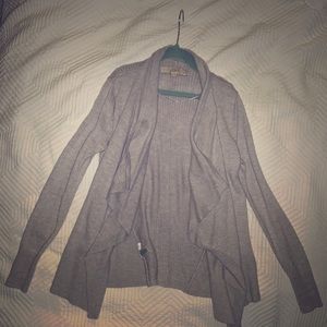 Heather Grey Cardigan, LOFT